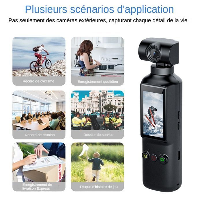 4K UHD Action Camera - 270° Rotating Lens, 64GB - WiFi, 1.99