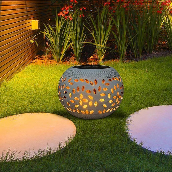 Lámpara de mesa solar LED retro impermeable para exteriores