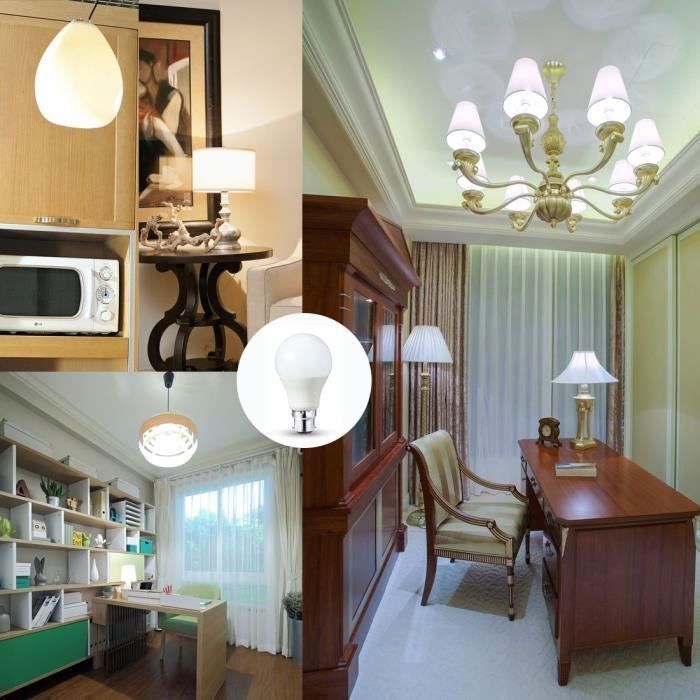 Lampadina LED sferica Globe A60, attacco B22, equivalente a 100W, luce bianca fredda 6000K, confezione da 6