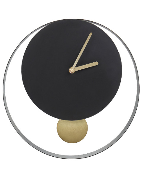 Zegar ścienny stalowy bez numeracji ⌀ 30 cm czarny