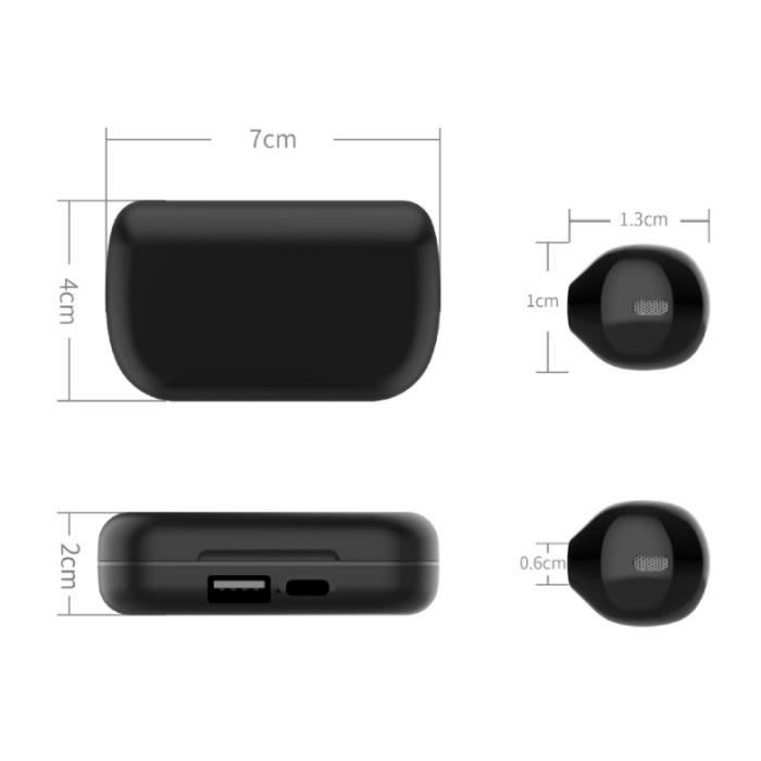 Mini True Wireless Bluetooth 5.2 headphones, digital display, large battery capacity, private binaural listening