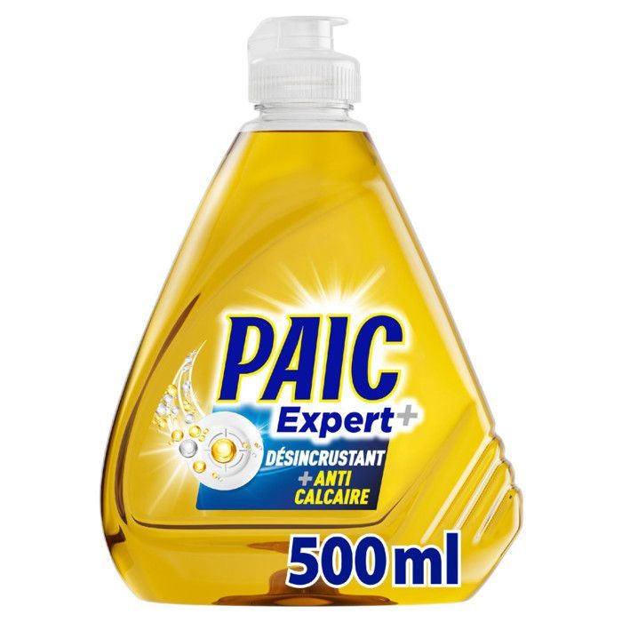 Pacote com 3 unidades - Detergente líquido anticalcário Paic Expert - 500ml