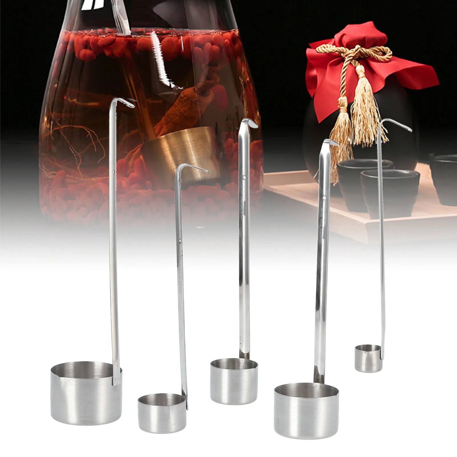 Mestolo in acciaio inox Mestolo da vino Mestolo in acciaio inox Cucchiaio da vino Cucchiaio dosatore per birra Cucchiaio dosatore per vino da cucina