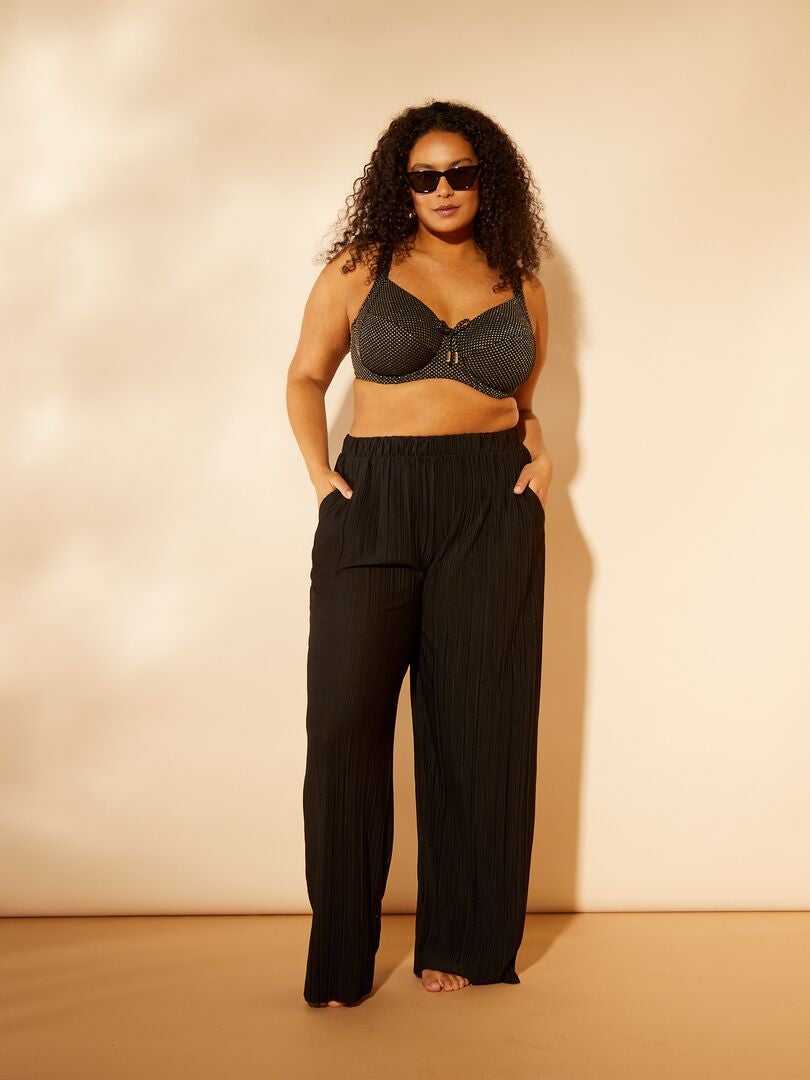 Bikinibroekje met print - zwart