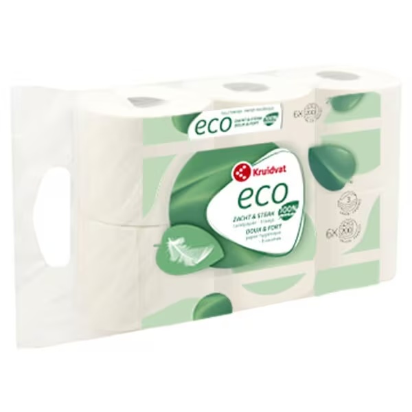Kruidvat ECO трослојни тоалет папир<br>6 ролни