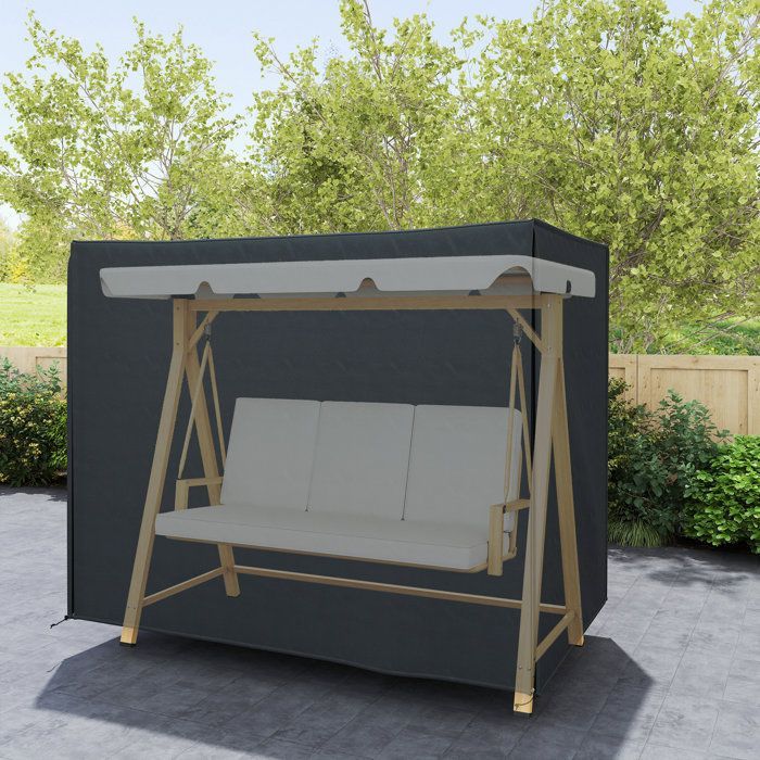 Funda para columpio de jardín - Outsunny - 220x125x172cm - Tela Oxford - Negra
