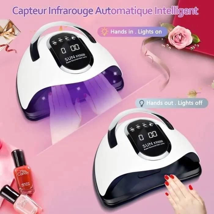 UV Nail Lamp, 280W LED Portable Nail Dryer Lamp with 66 Lamp Beads, 4 Timers (10/30/60/99 seconds)