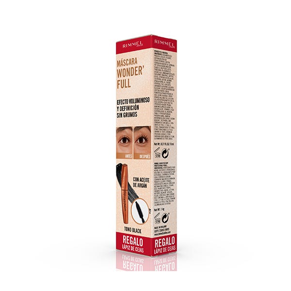 Wonder Argan Sort Mascara + Gratis Øjenbrynsblyant Nuance 002 | 1 stk.