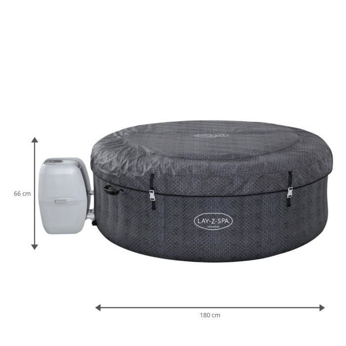 Spa hinchable BESTWAY - Lay-Z-Spa Havana - 180 x 66 cm - De 2 a 4 personas - Redonda