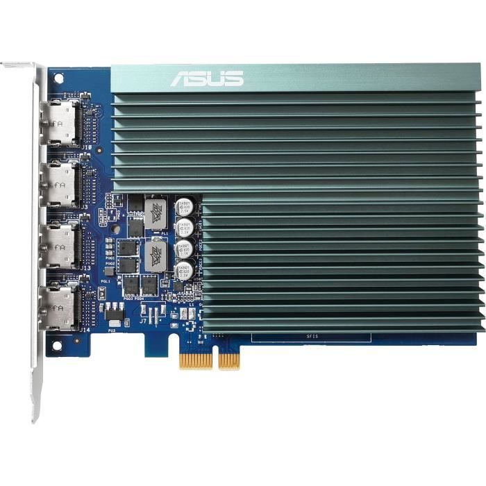 Carte graphique - ASUS - GT730-4H-SL-2GD5 - NVIDIA GeForce GT 730 - 2 Go GDDR5 - Refroidissement passif