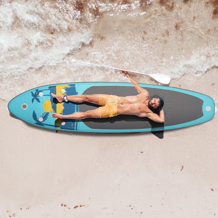 FunWater Opblaasbaar Antislip Paddleboard, Watersport, 385x85x15cm, Blauw