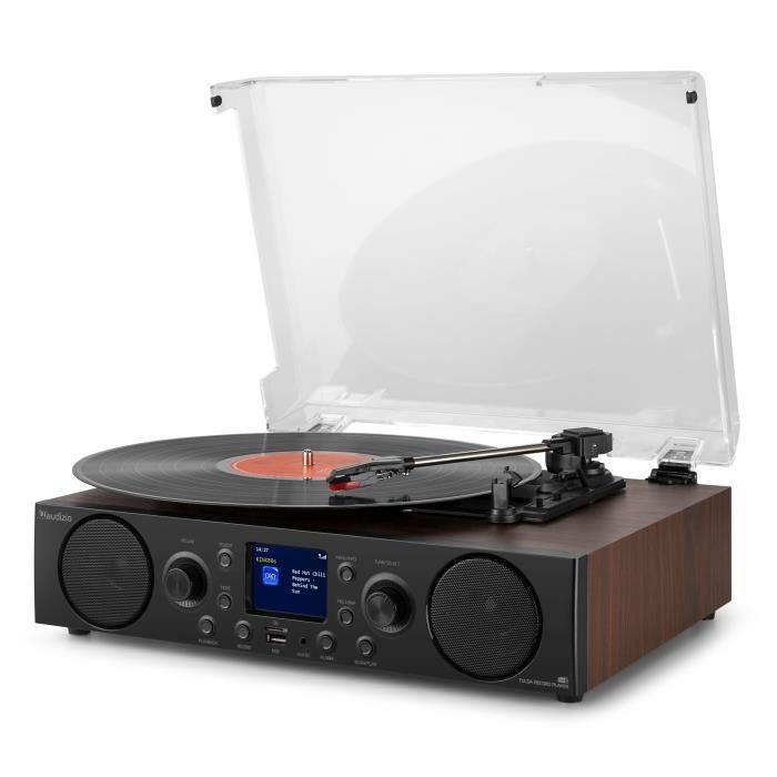 Turntable - AUDIZIO - Tulsa - Bluetooth 5.0 - FM/DAB+ Radio - Digital Recorder