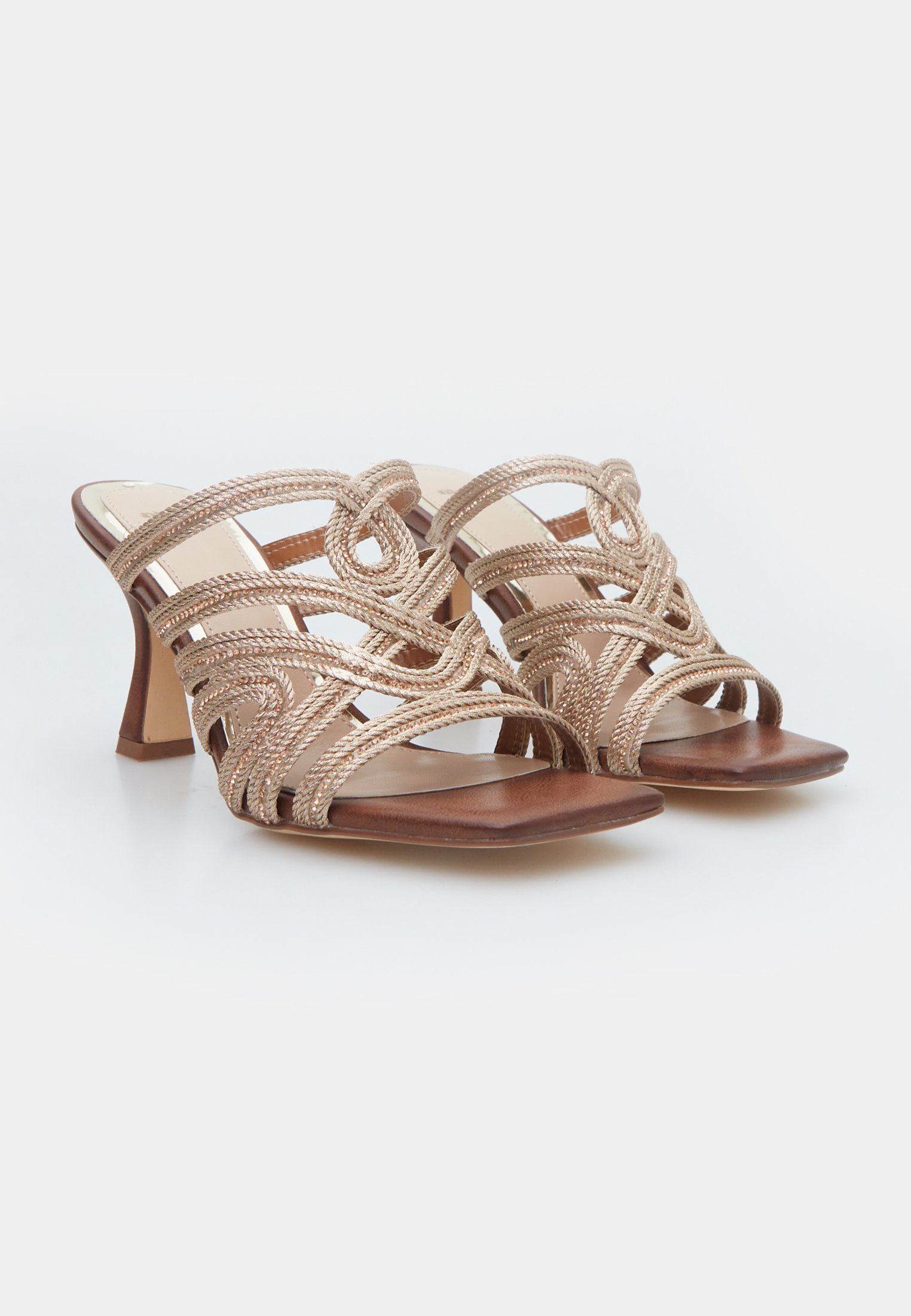 Mules à talons Bata - or