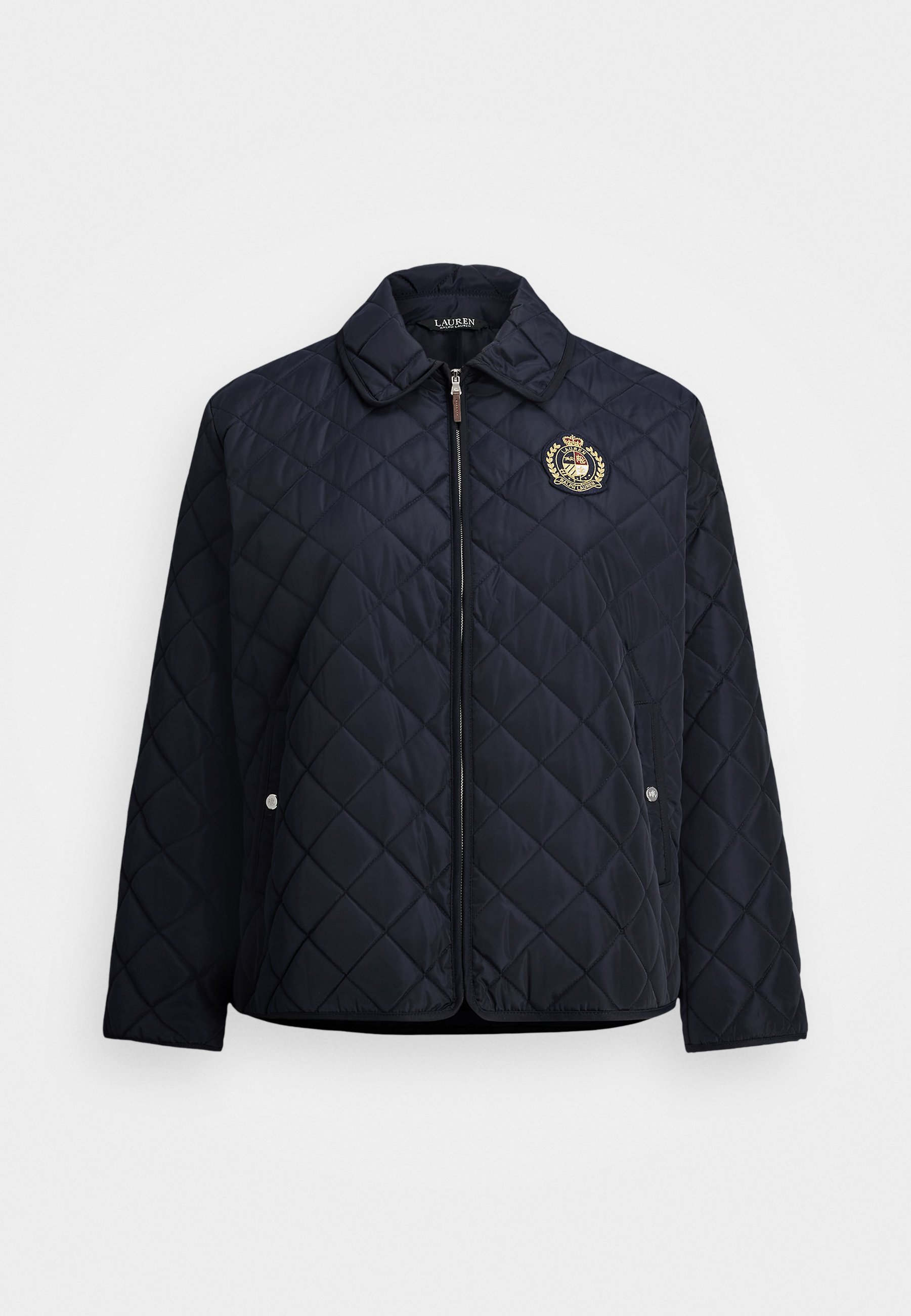 Lauren Ralph Lauren Woman CREST-PATCH DIAMOND-QUILTED JACKET - Světlá bunda - black