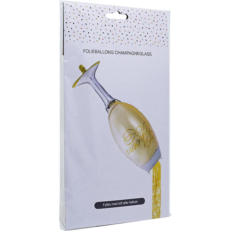 Giform folieballong 88x30 cm med dekorasjon og tape