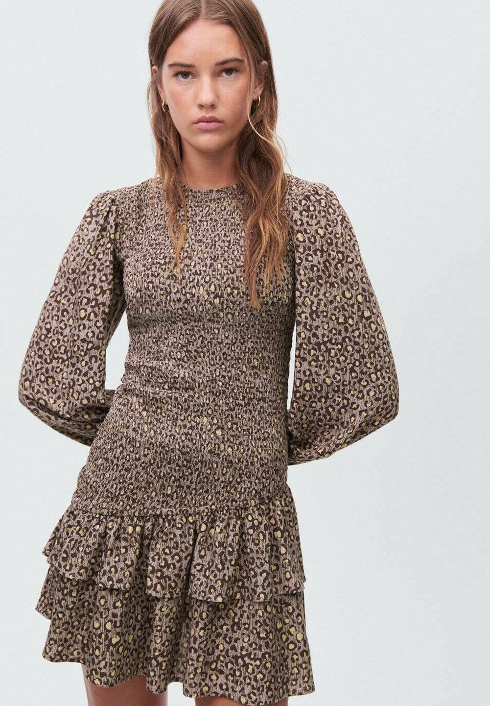 Mango Kids TEEN - Robe de jour - marron, beige