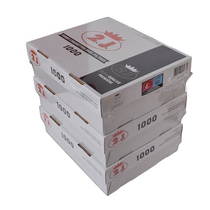 Lot De 3000 Tubes À Cigarette Extra Dans Leur Boîte, 3 Boites De 1000 Tubes Cigarettes Haut De Gamme Marque Francaise, Pour Tuber