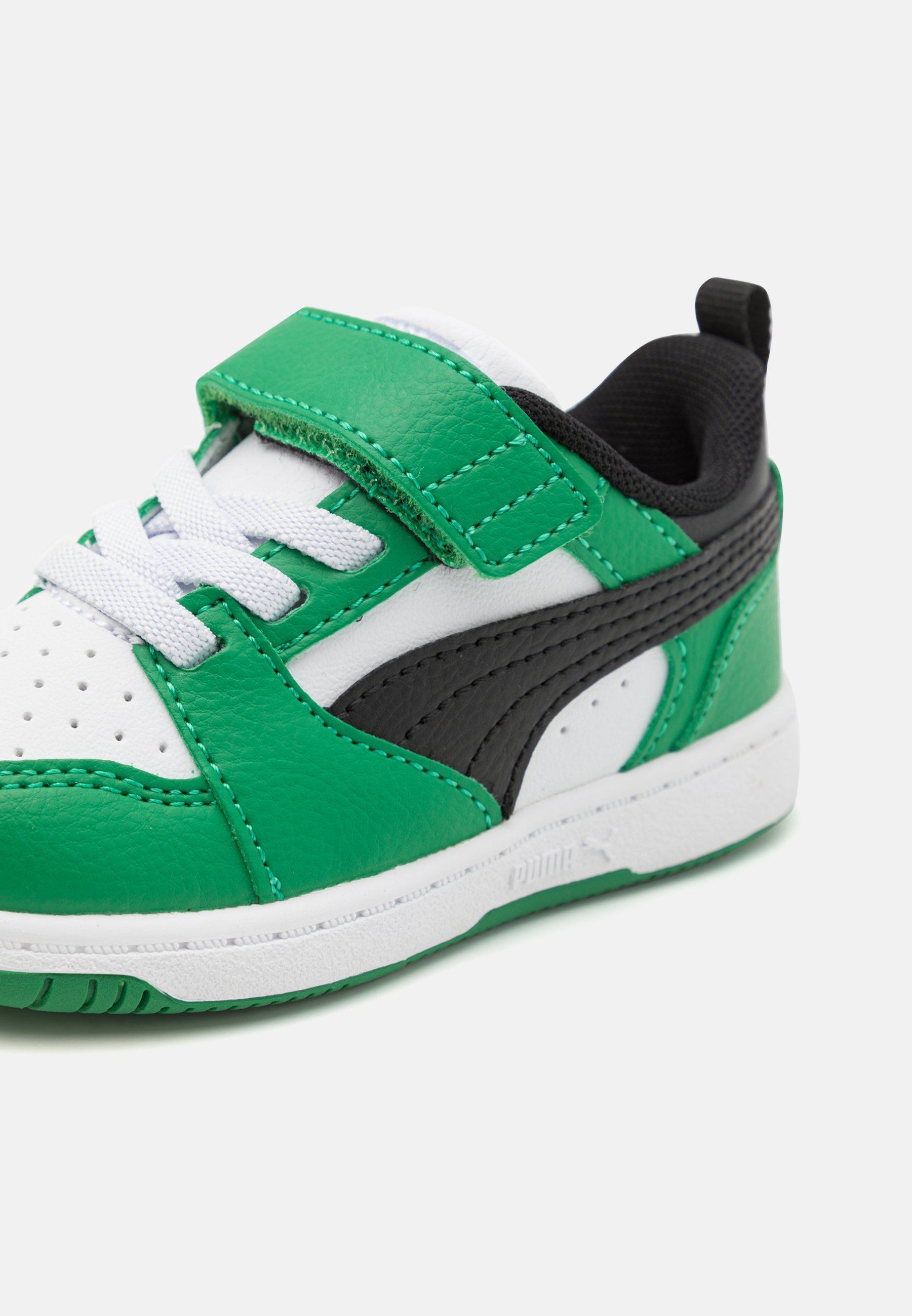Puma REBOUND - Babyschoenen - wit/zwart/archiefgroen