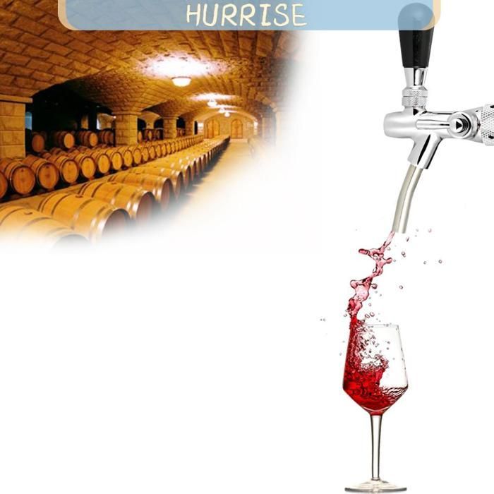 Grifo de barril de cerveza de flujo ajustable Tbest, grifo de cerveza cromado de presión ajustable, grifo de vástago para bricolaje (vacío)