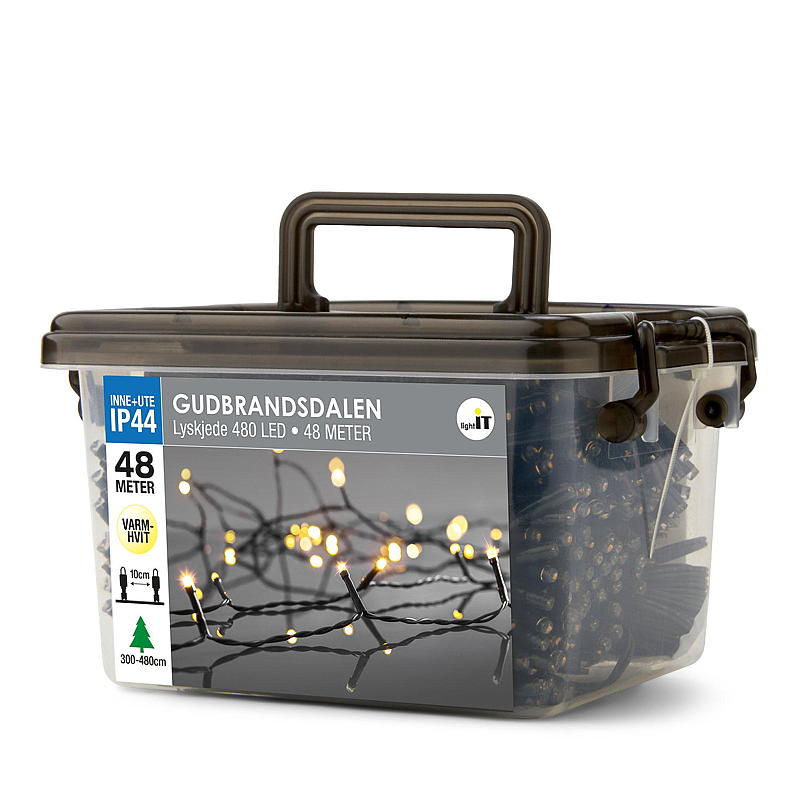 Guirnalda de luces Light IT de 480 LED, luz blanca cálida, Gudbrandsdalen