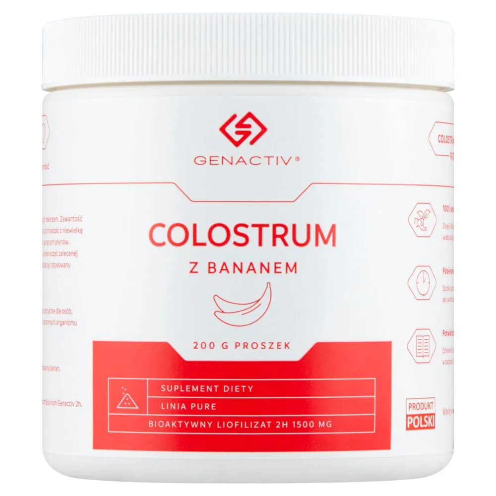 Genactiv Colostrum z Bananem Preparat wzmacniający odporność Proszek