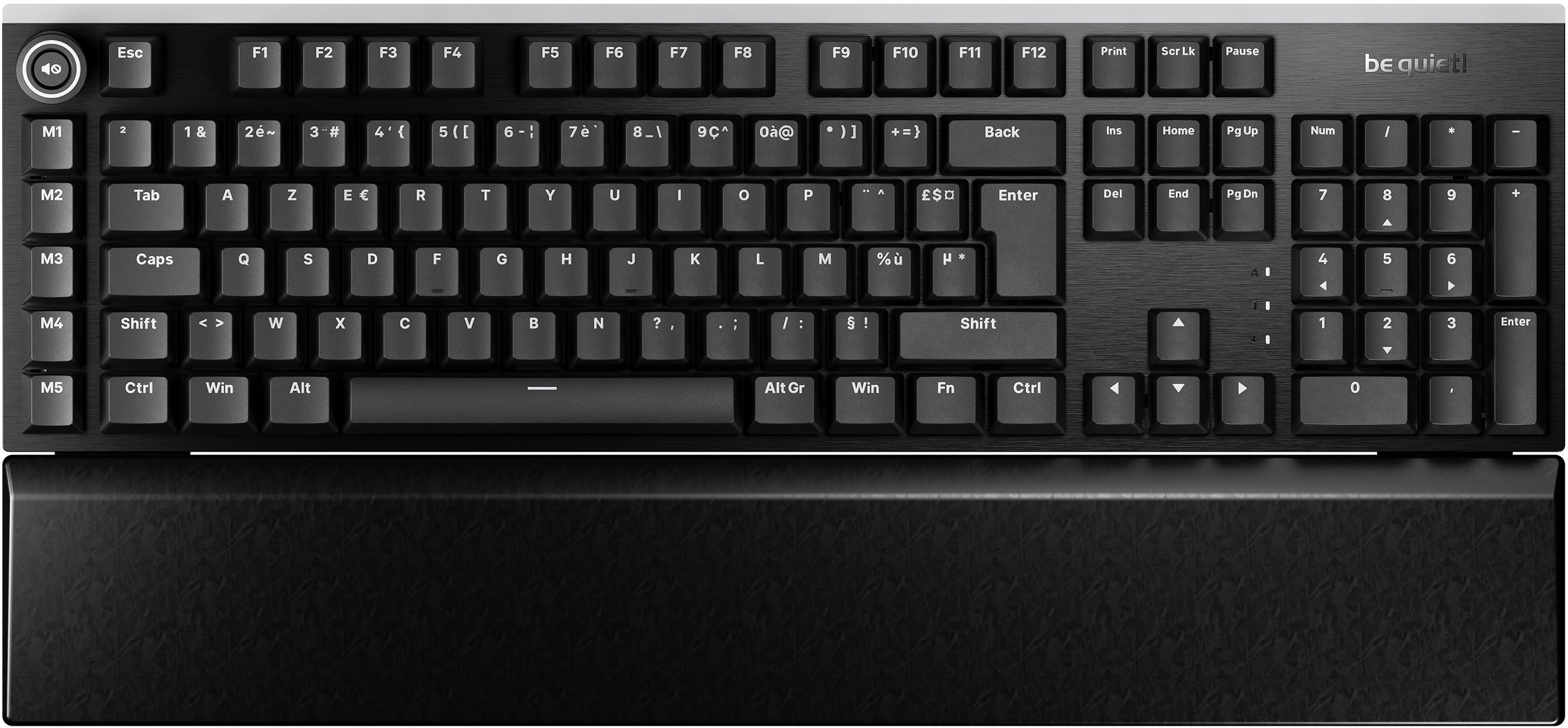 Teclado mecânico para jogos - Linear silencioso - BE QUIET! - Suporte para luz - FR ISO - ARGB