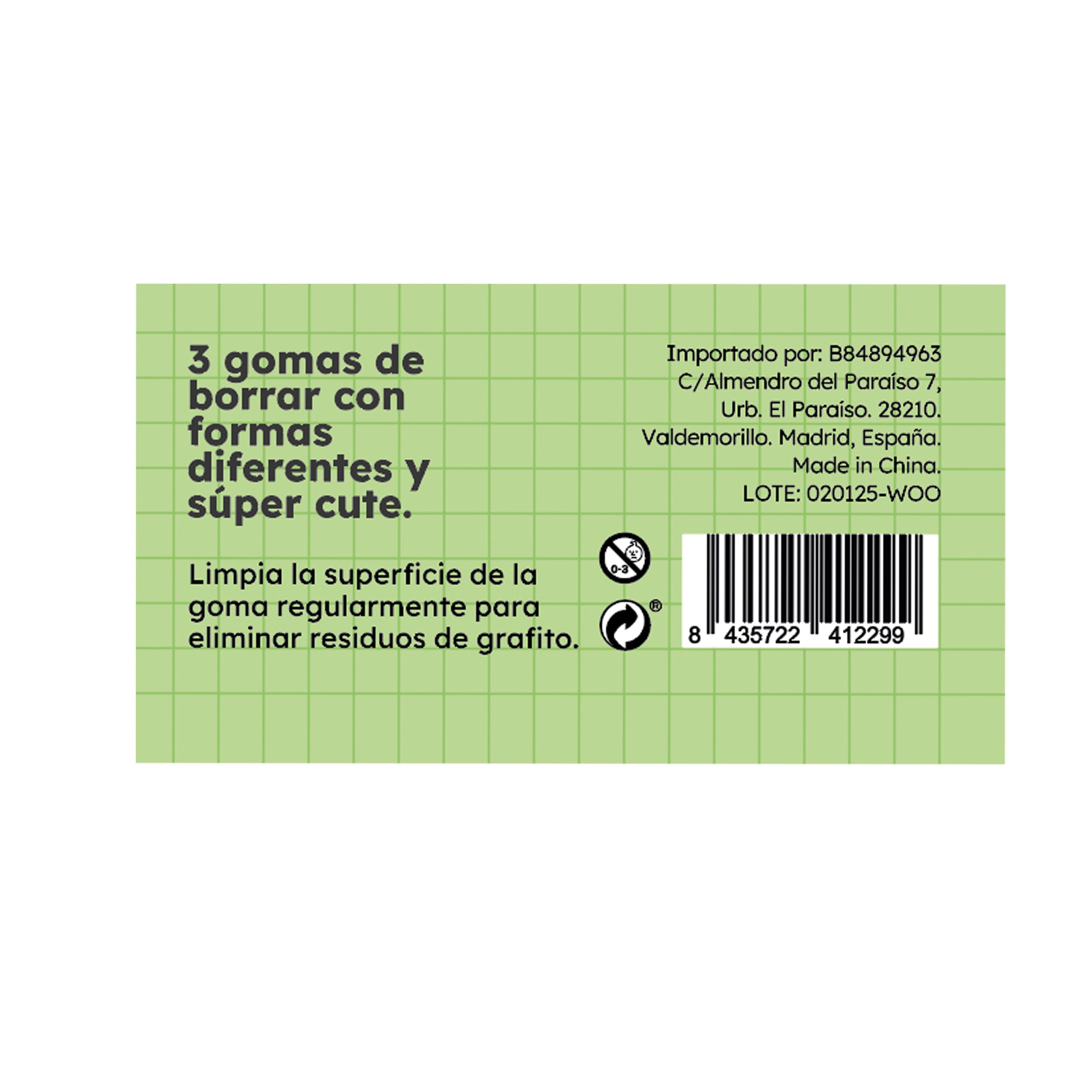 3 gumice Papirnica