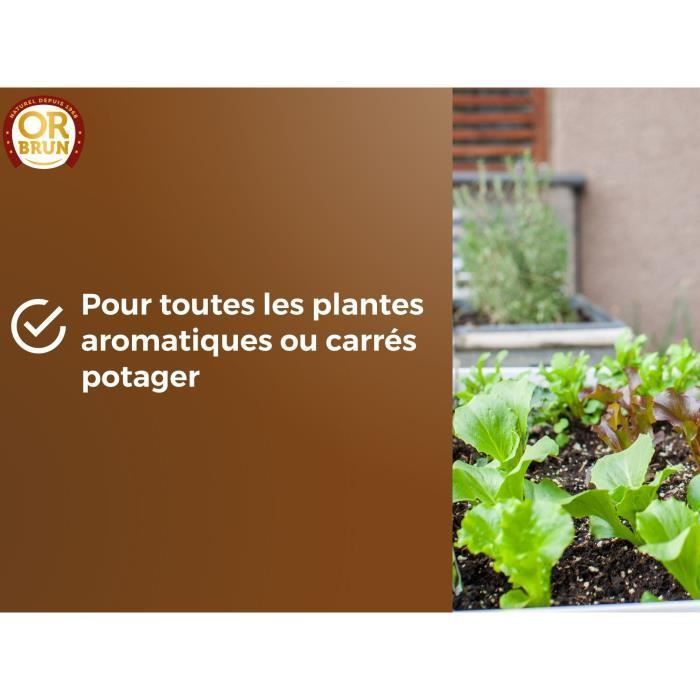 Terreau potager & Plantes aromatiques - OR BRUN - OBRTARO6U - 6L - Croissance rapide