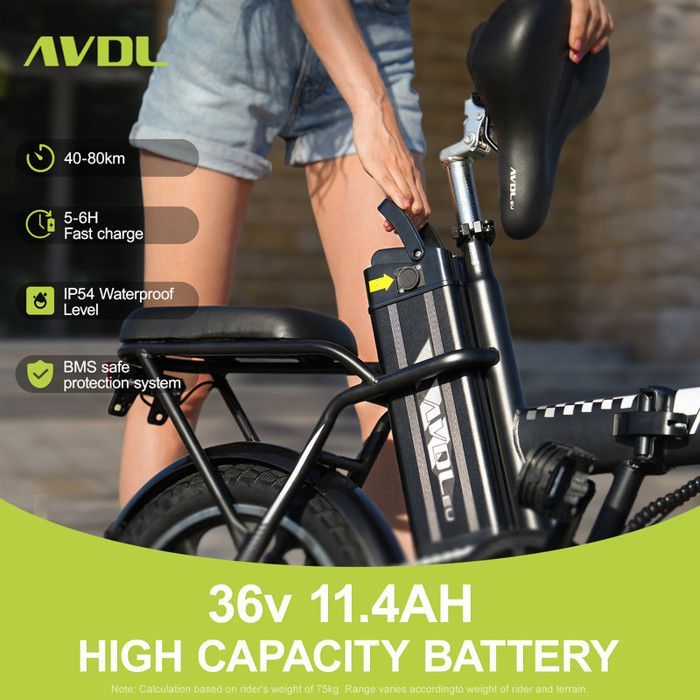 AVDLEU - Vélo Électrique Pliable - Roues 16