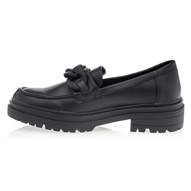 Mocasines/zapatos náuticos negros para mujer