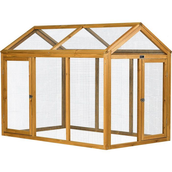 Enclos extension en bois pour poulailler 