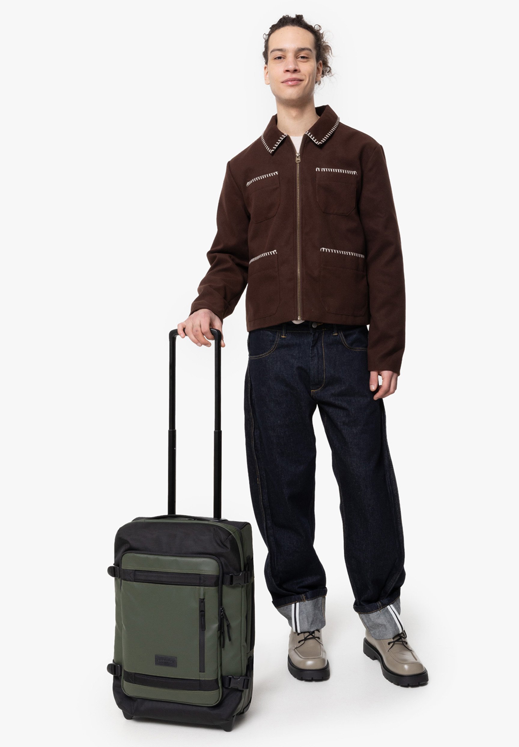 Eastpak TRANSVERZ CNNCT S - Koffer met wielen - CNNCT top kaki