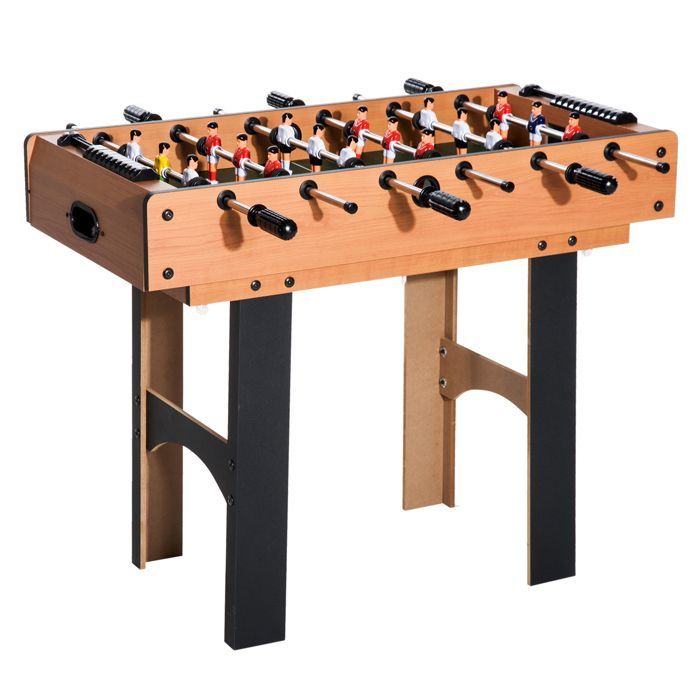 4-in-1 multi-game tafel: tafelvoetbal, biljart, airhockey, pingpong, met houten accessoires, 92L x 78B x 80H cm