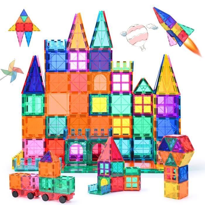 Blocchi da costruzione magnetici - BLEOSAN - 128 pezzi - Giocattolo di costruzione puzzle magnetico