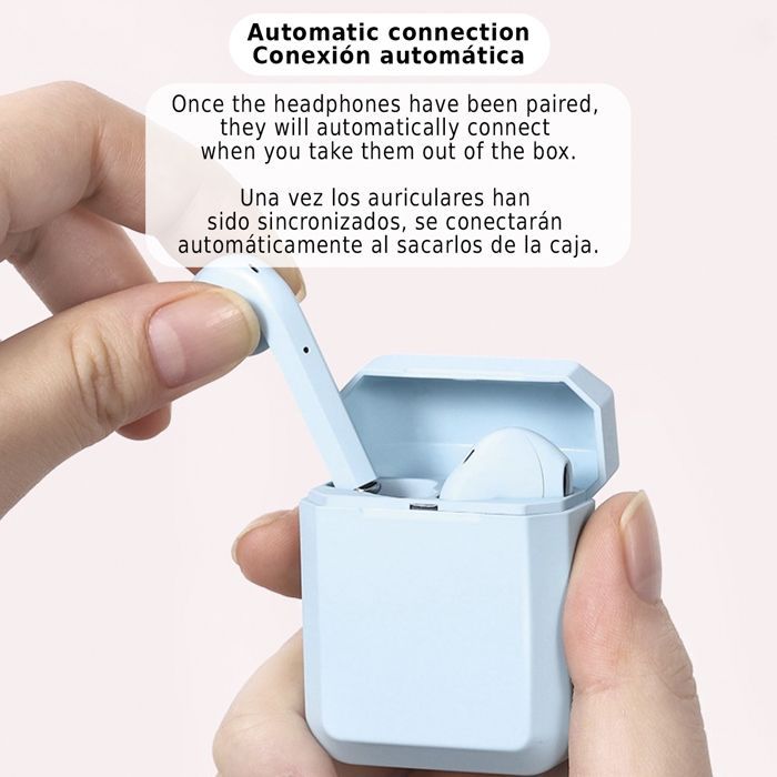 DAM i2 TWS Bluetooth 5.0 Touchscreen-Kopfhörer mit ergonomischem Ladecase. Umgebungsgeräuschunterdrückung. 4,3 x 2,2 x 5,3 cm. Rosa.