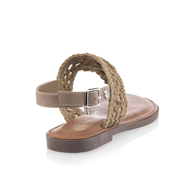 Brune sandaler med stringtruse til dame