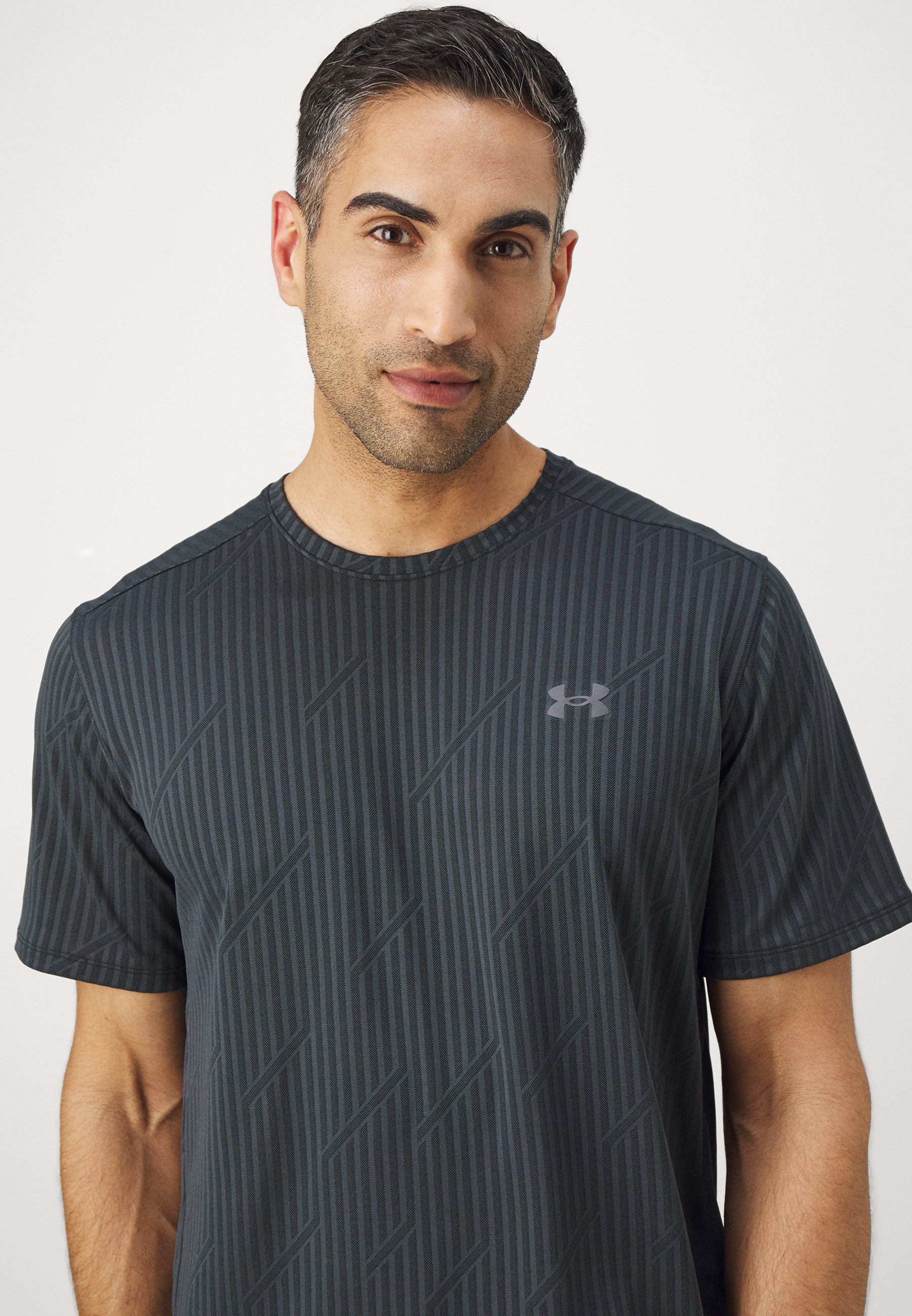 Under Armour VENT - Sport T-shirt - zwart/kasteelrots