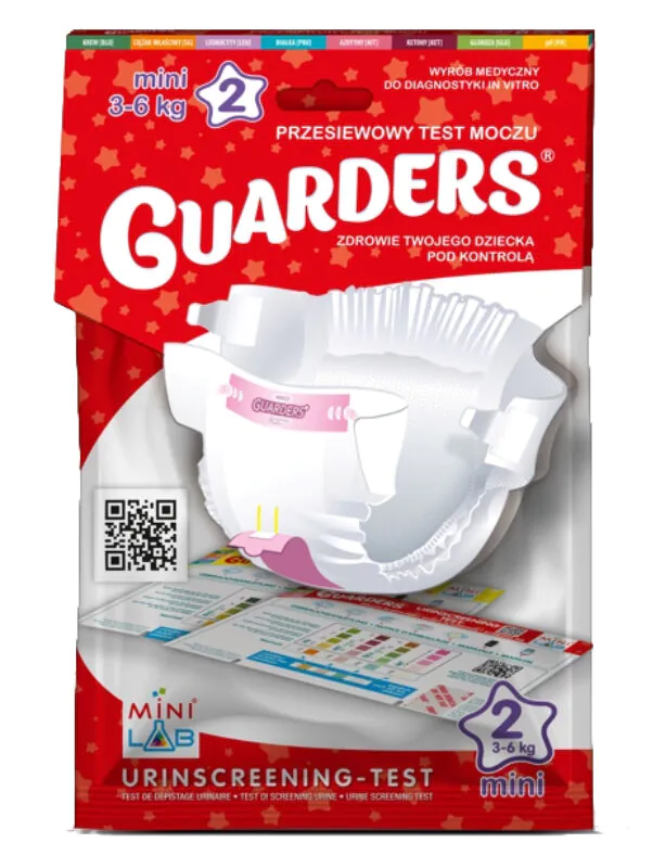 Guarders Mini Lab Zestaw Mini 3-6 Kg 2 Karty do Badania + Pieluszka Diagnostyczna