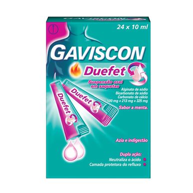 Gaviscon Gaviscon Duefect Azia e Ingestão 24 saquetas 24 saquetas