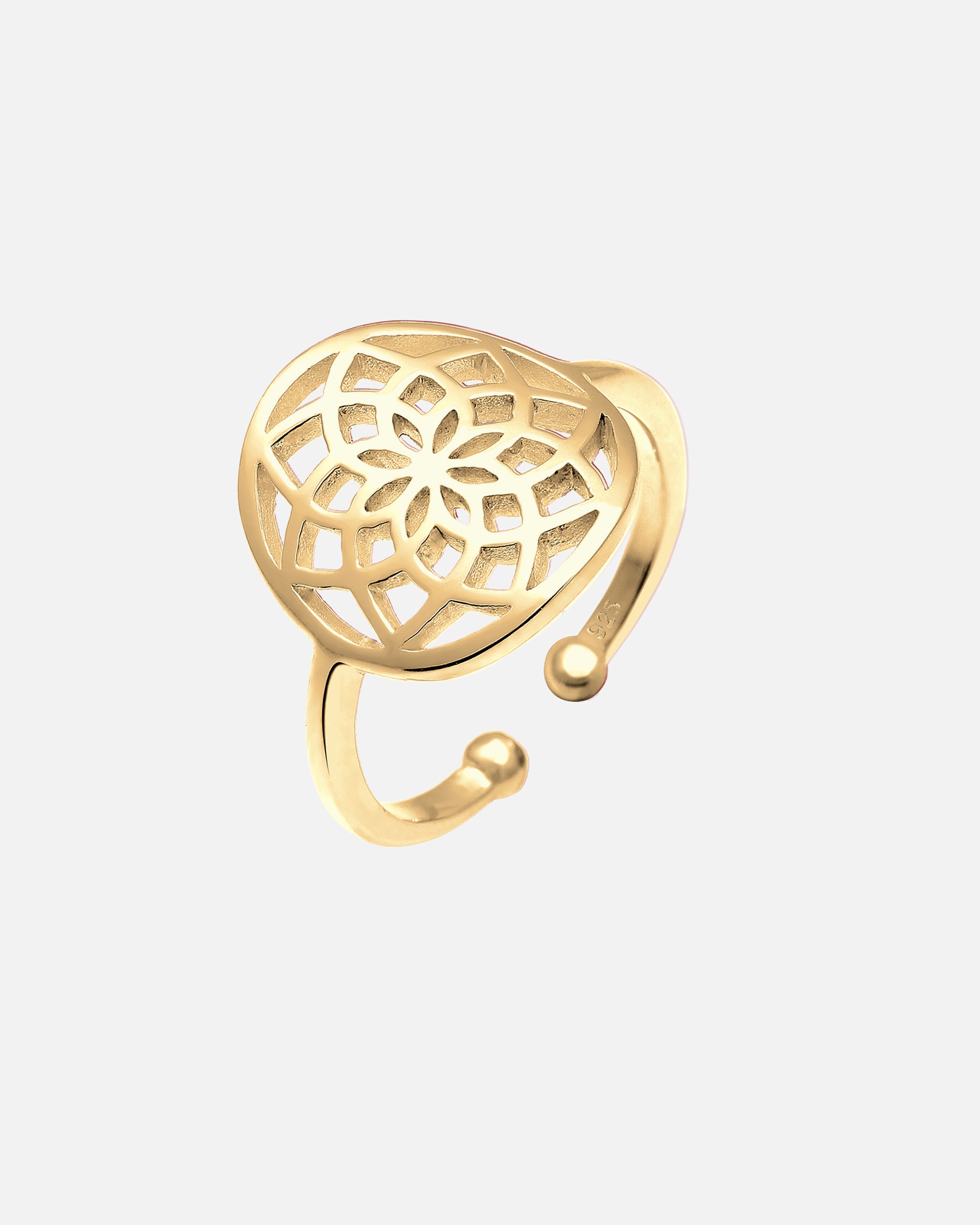 Elli Ornament Rond Boho Bague Femme - (925/1000) Argent