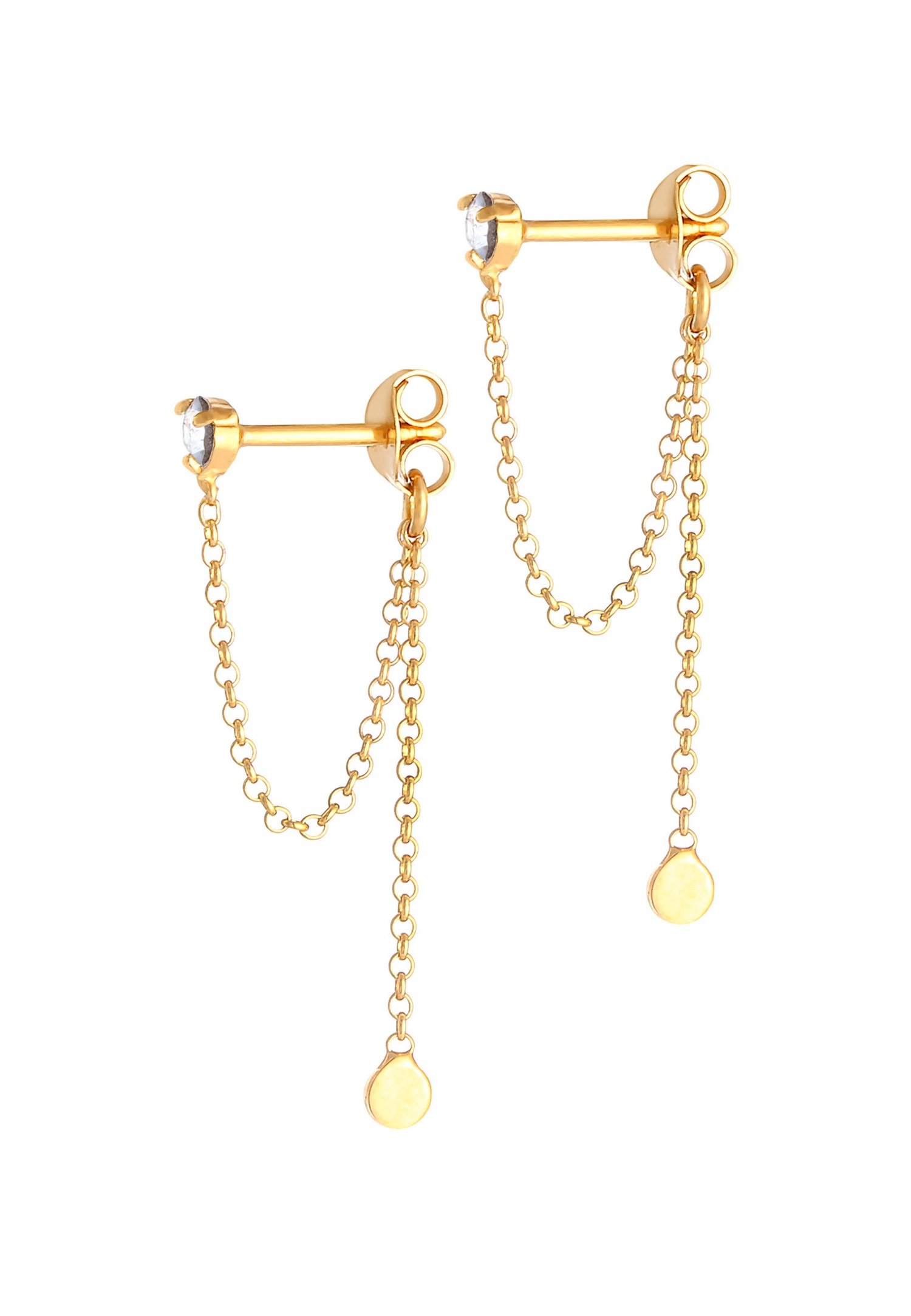 Elli Pour dames Chaîne Vintage avec cristaux en925/1000 argent massif