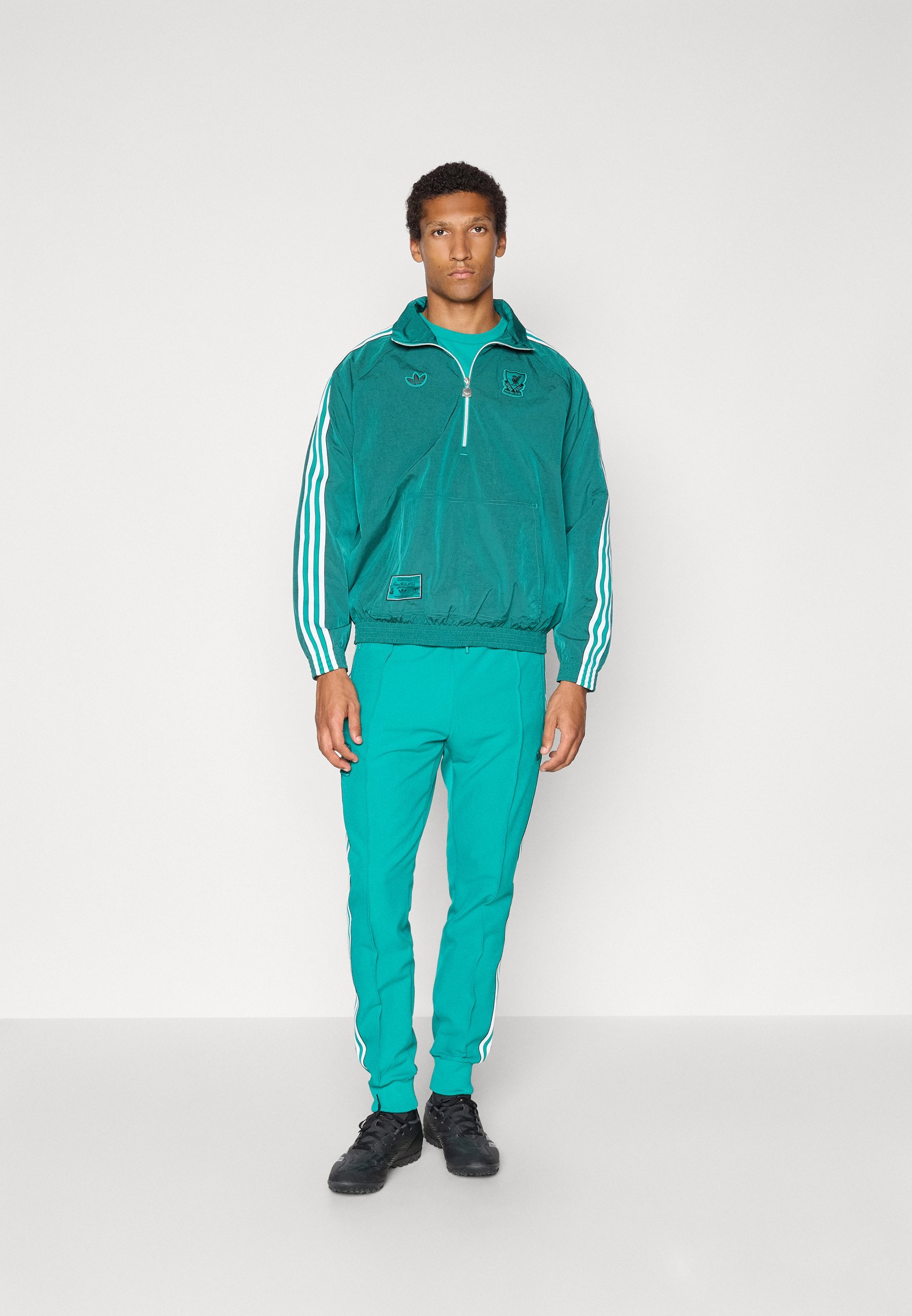 Veste adidas Originals LIVERPOOL FC ICON à demi-zip - Tenue du club - Vert d'eau