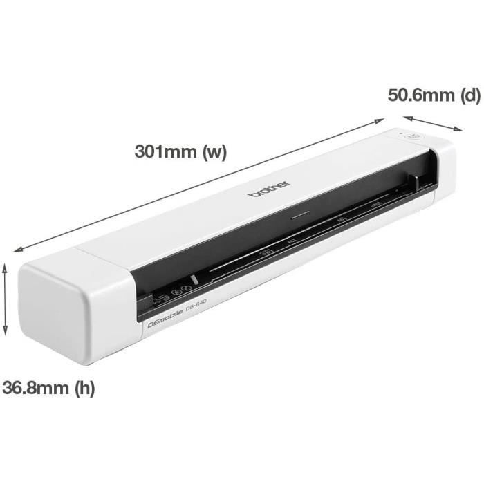 Brother DS-640 Mobile Scanner | A4 | USB Powered | 15 ppm | Color | Black/White | DS Mobile | Scan to USB