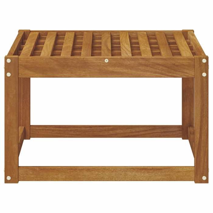 Puf de exterior vidaXL, madera maciza de acacia natural, 59 x 59 x 37 cm, muebles de balcón, madera de acacia moderna, 900448