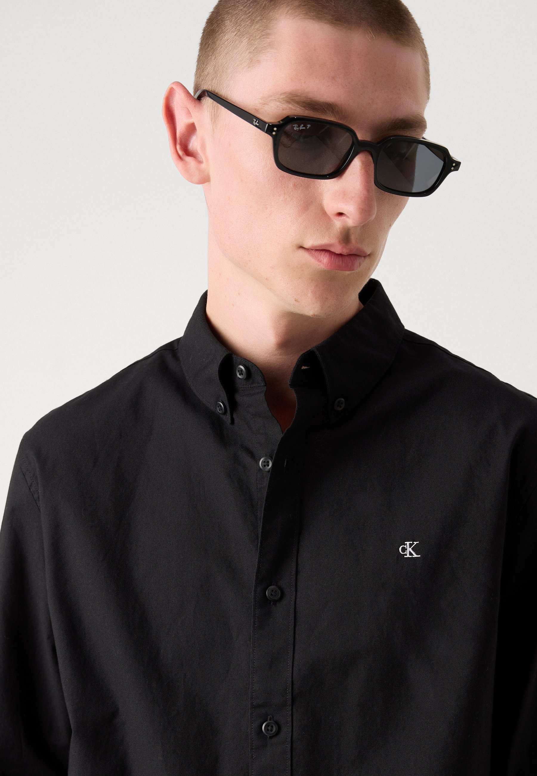 CALVIN KLEIN JEANS HOODIE PADDLE WEIGHT - Košile - black
