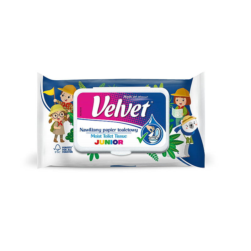Carta igienica Velvet 48 fogli, inumidita, velluto
