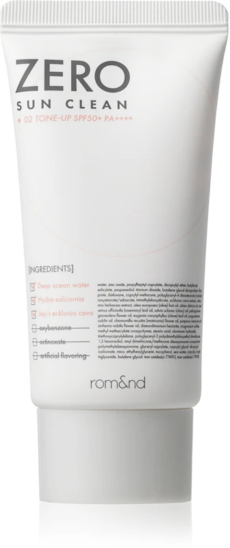 rom&nd Zero Sun Clean lehký tónovací hydratační krém SPF 50+