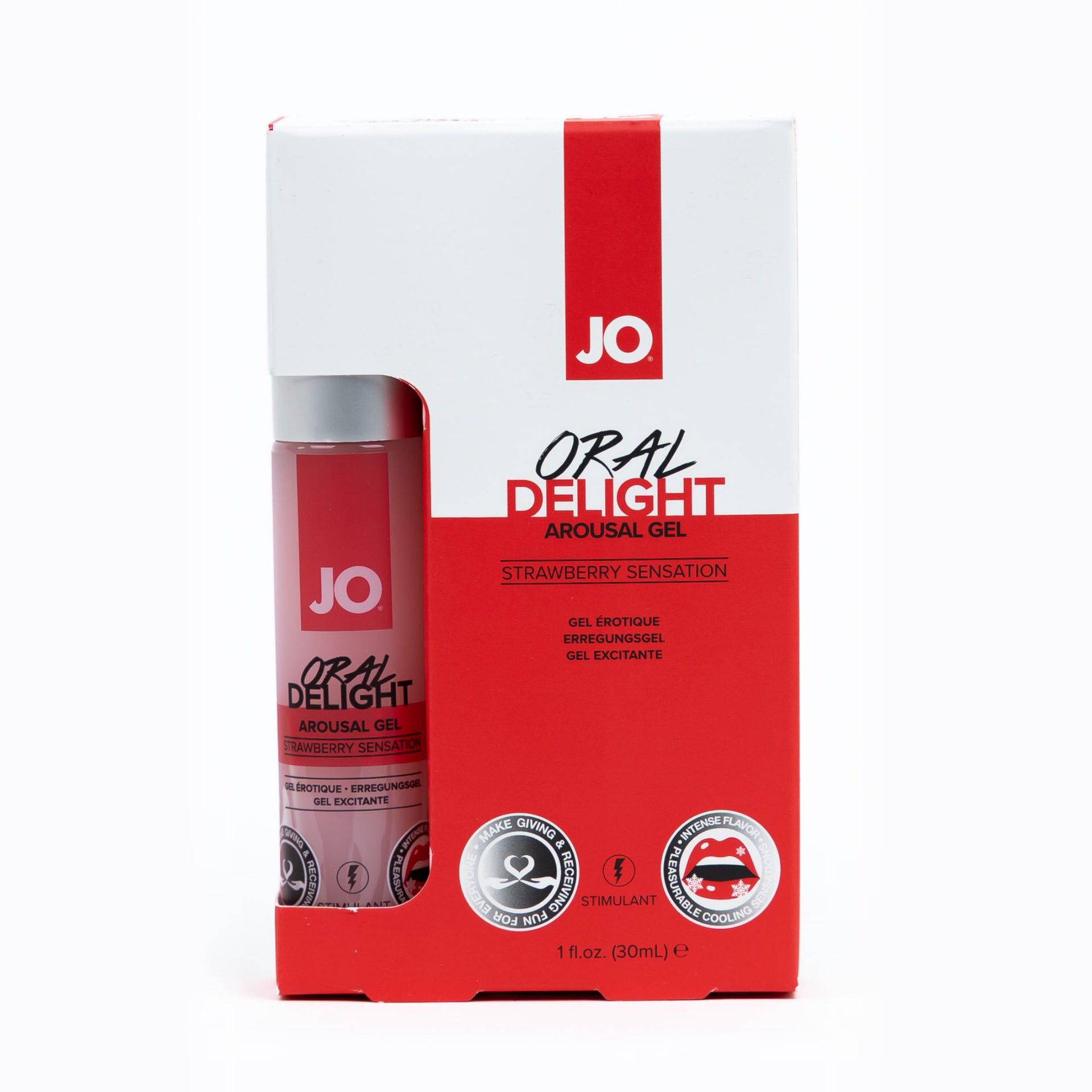 Jo Oral Delight Jordbær Ophidselses Gel System
