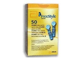 Lancetas ABBOTT Freestyle para medição de glicose no sangue, 50 unidades