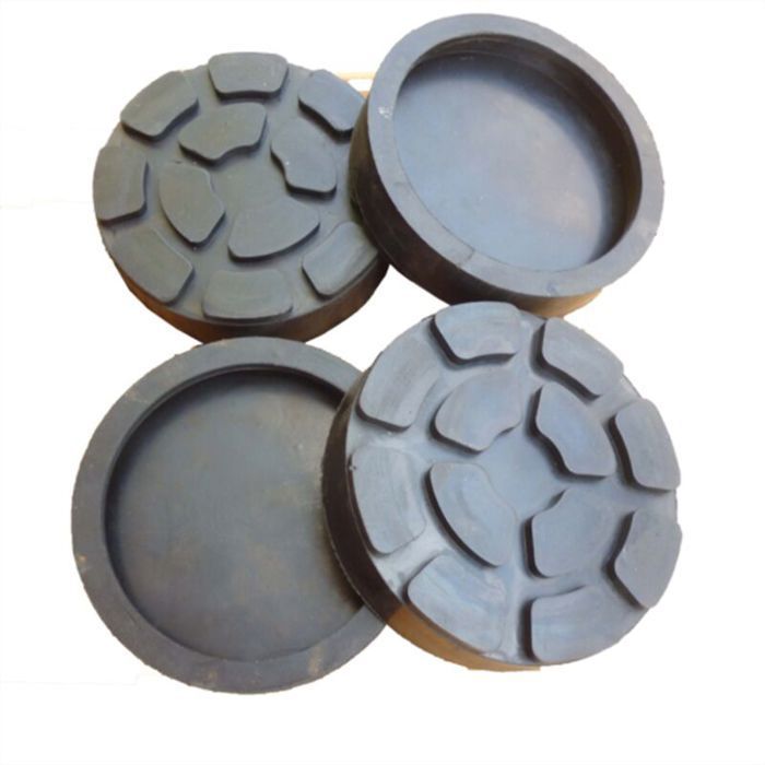 Rubberen pads voor voertuigliften - Virex® - 4 stuks - Diameter 123 mm - Voor 110 mm plaat